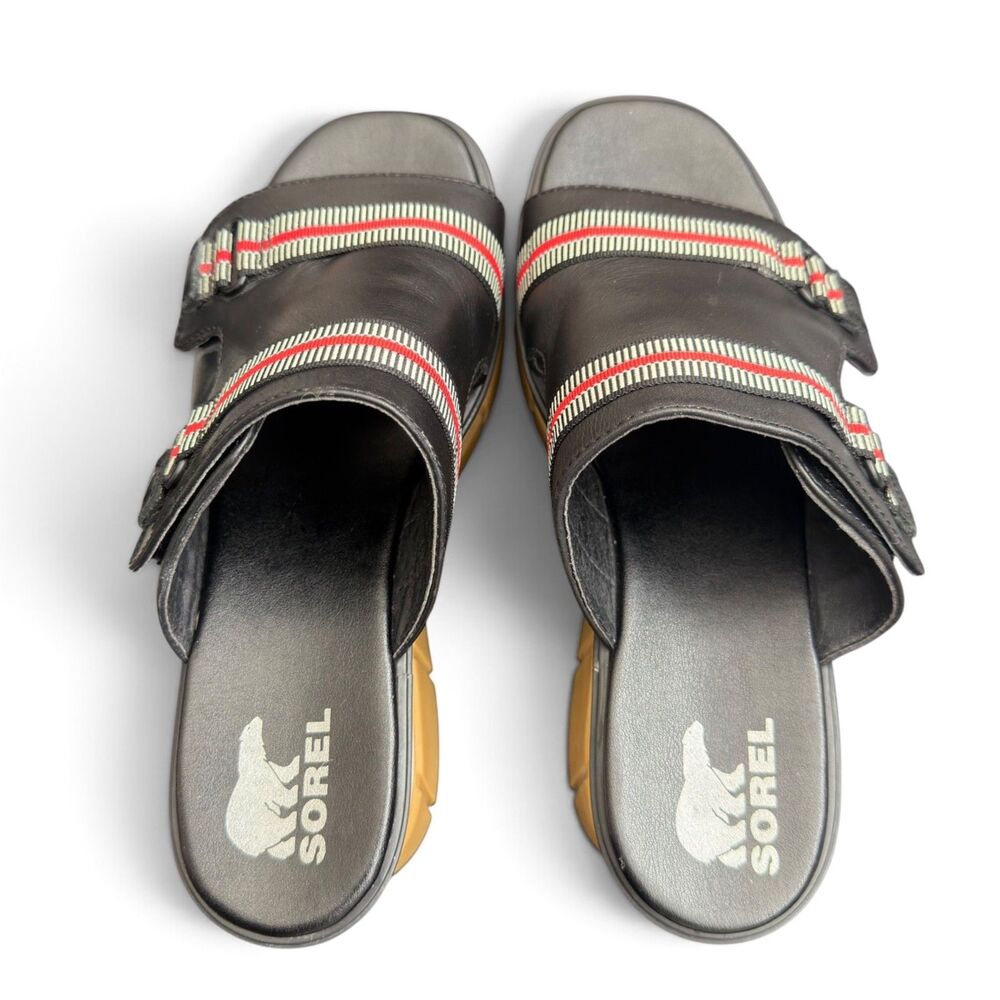 sorel women's joanie III slip-on platform wedge slide sandals chunky 8.5 - Picture 4 of 8